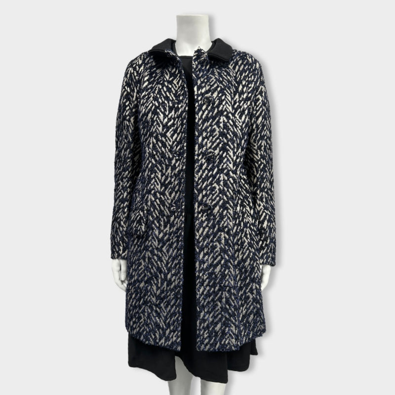 MARNI navy and metallic coat