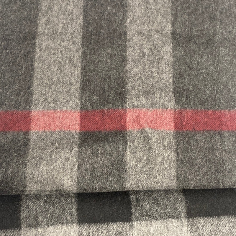 second-hand Burberry grey checked cashmere scarf