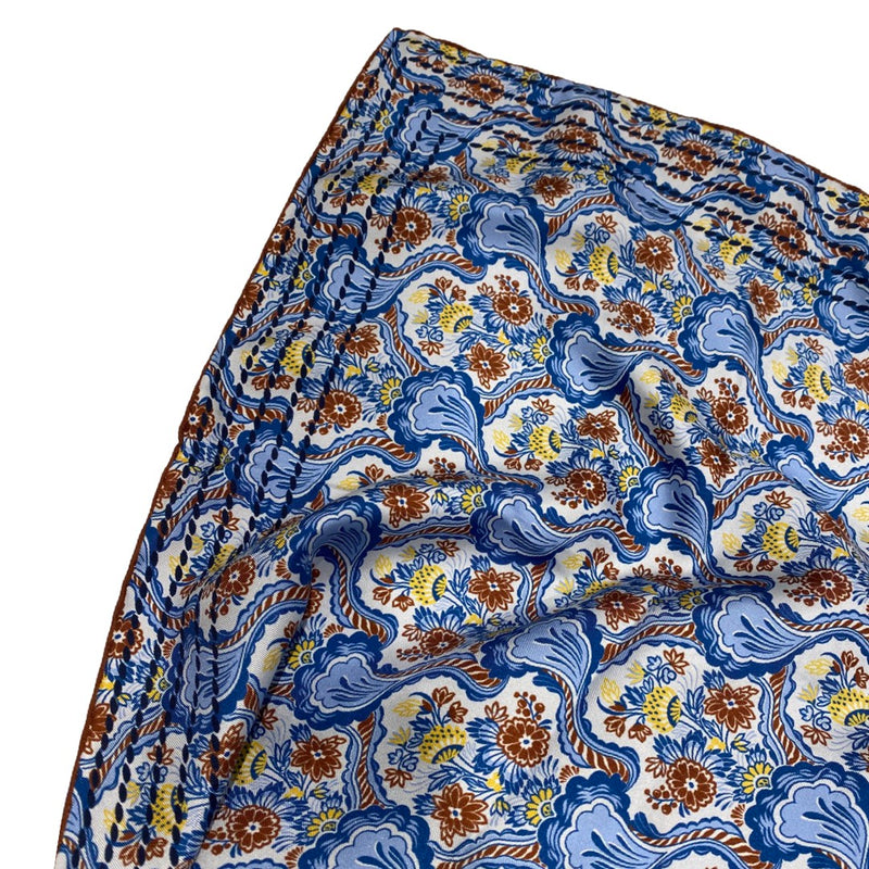 second-hand Prada multicolur floral print silk scarf