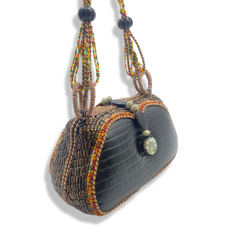 MARY FRANCES multicolour beaded handbag