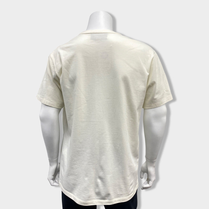GUCCI logo ecru cotton T-shirt