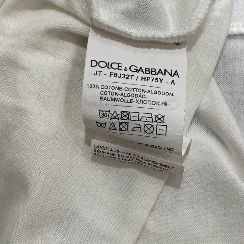 DOLCE&GABBANA white and multicolour print cotton t-shirt