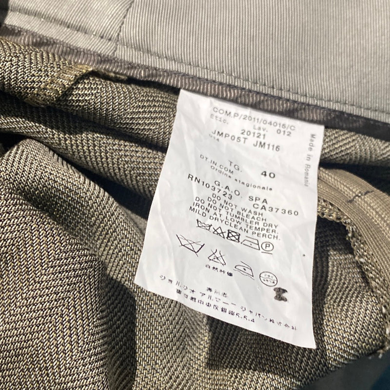 ARMANI COLLEZIONI beige and grey woolen trousers
