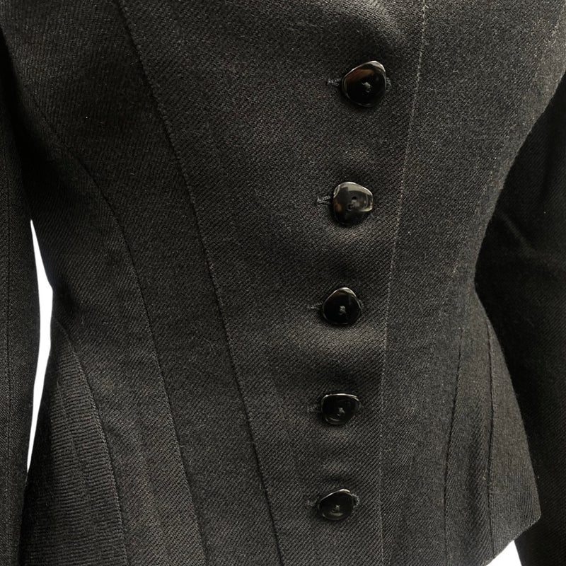 ALAÏA Tati black woolen structured jacket