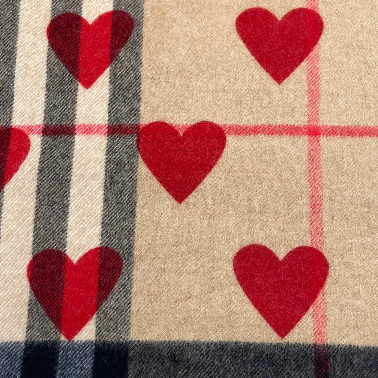 burberry scarf with hearts