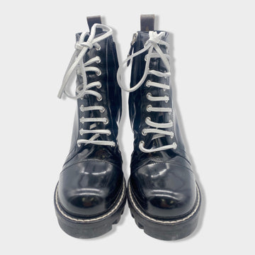 Louis Vuitton Black Leather Star Trail Block Heel Ankle Boots Size 39.5 Louis  Vuitton