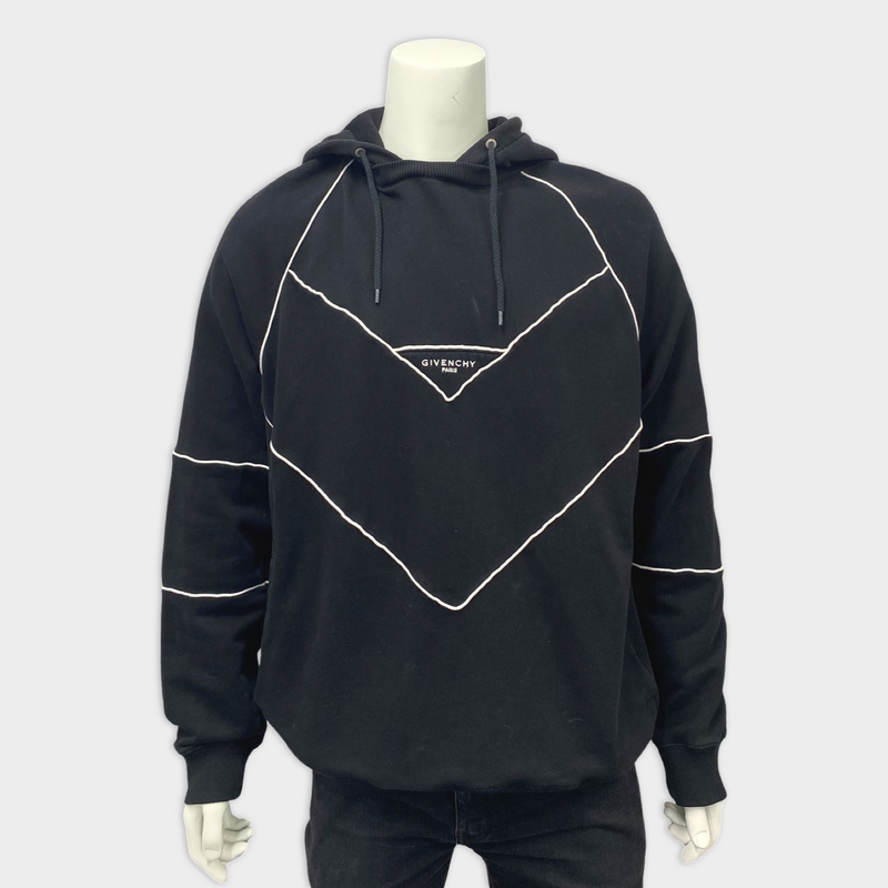 pre-worn Givenchy Paris geometric detail hoodie
