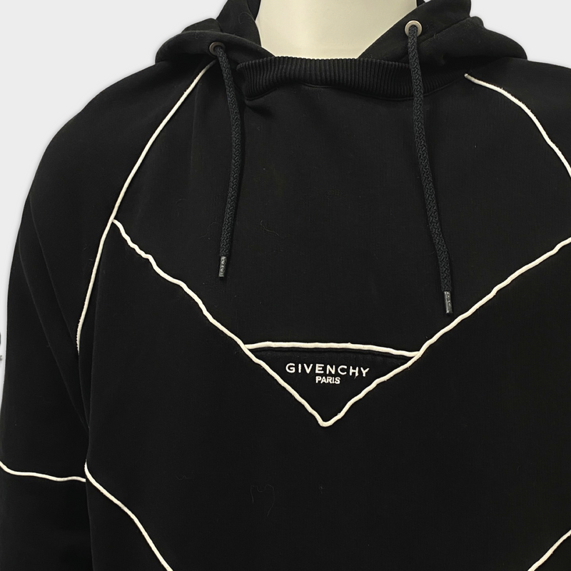 second-hand Givenchy Paris geometric detail hoodie