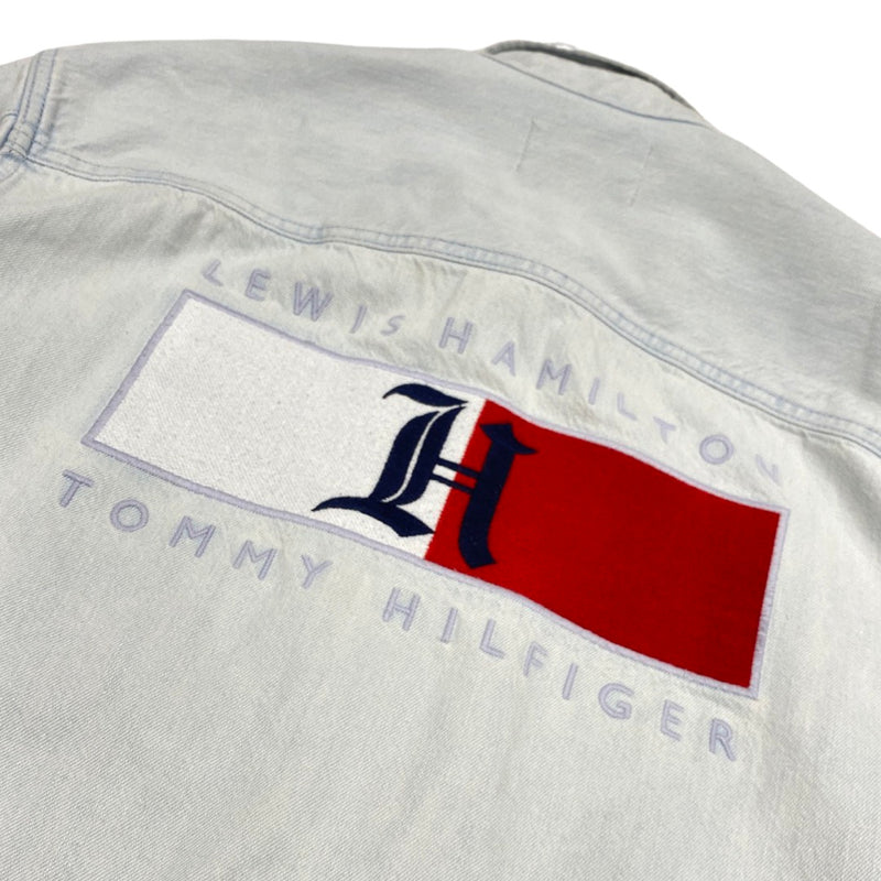 second-hand TOMMY HILFIGER X LEWIS HAMILTON light blue denim shirt | Size S