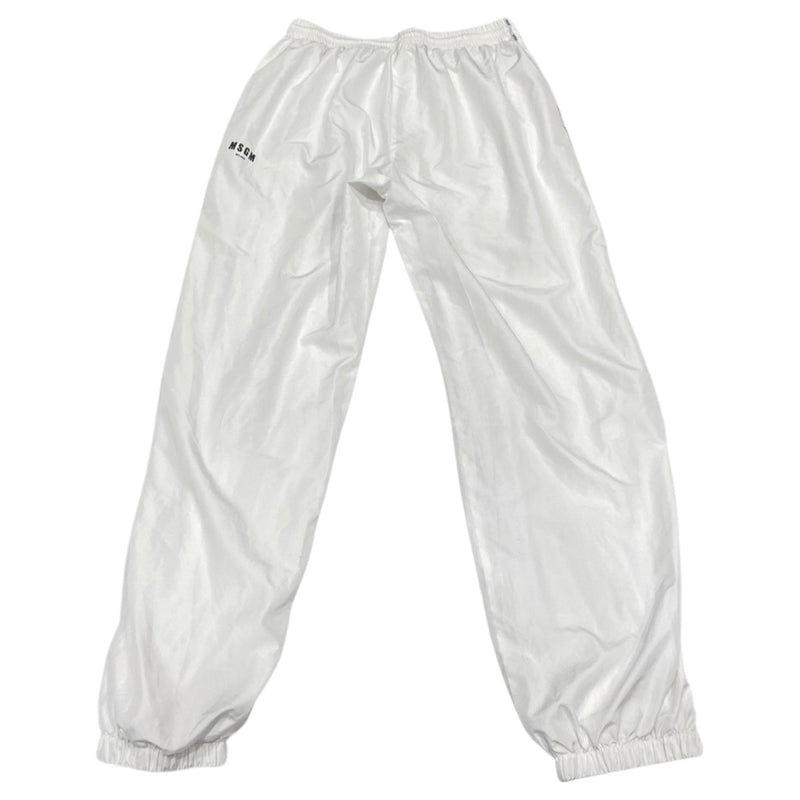 pre-loved MSGM white logo joggers | Size IT48