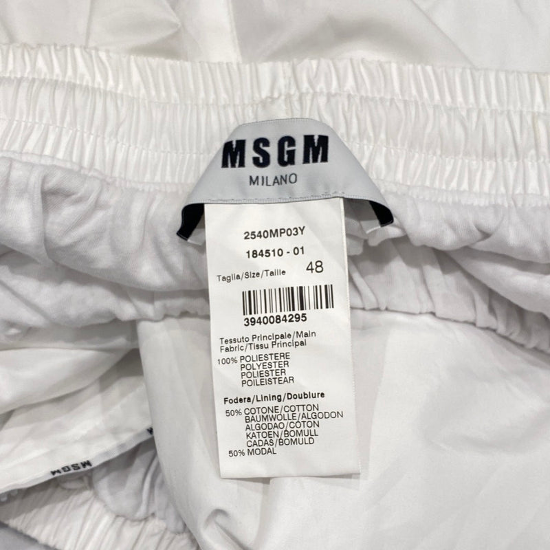 MSGM white logo joggers