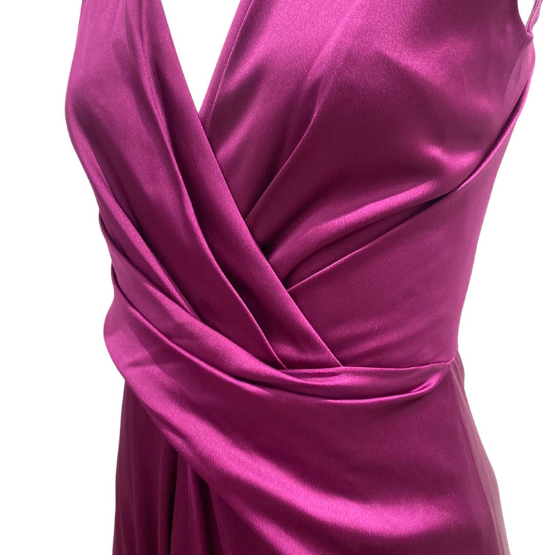 pre-loved TALBOT RUNHOF fuchsia sleeveless maxi dress | Size US4