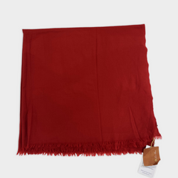 second-hand LORO PIANA red wool scarf