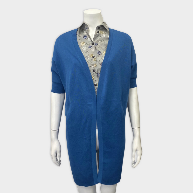 Loro Piana Women's Blue Cashmere Buttonless 'Bibury' Cardigan