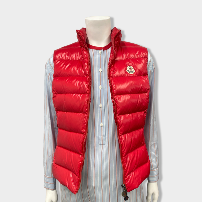 MONCLER red puffer vest