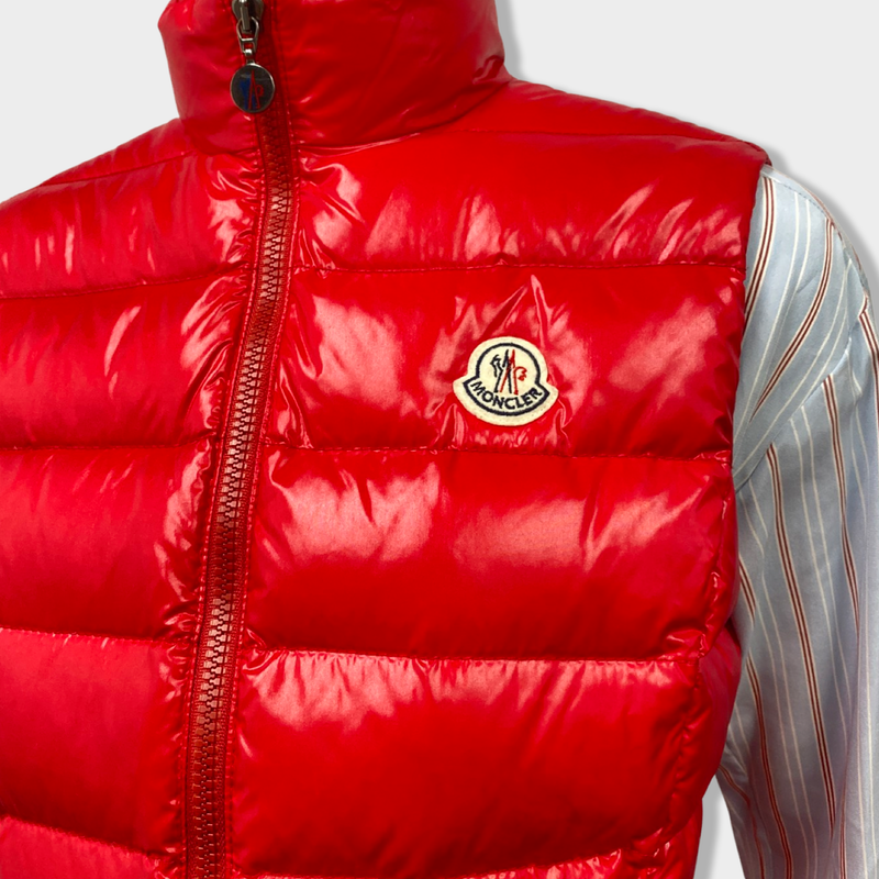 MONCLER red puffer vest