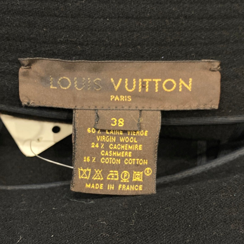 LOUIS VUITTON black woolen skirt with stylized pockets