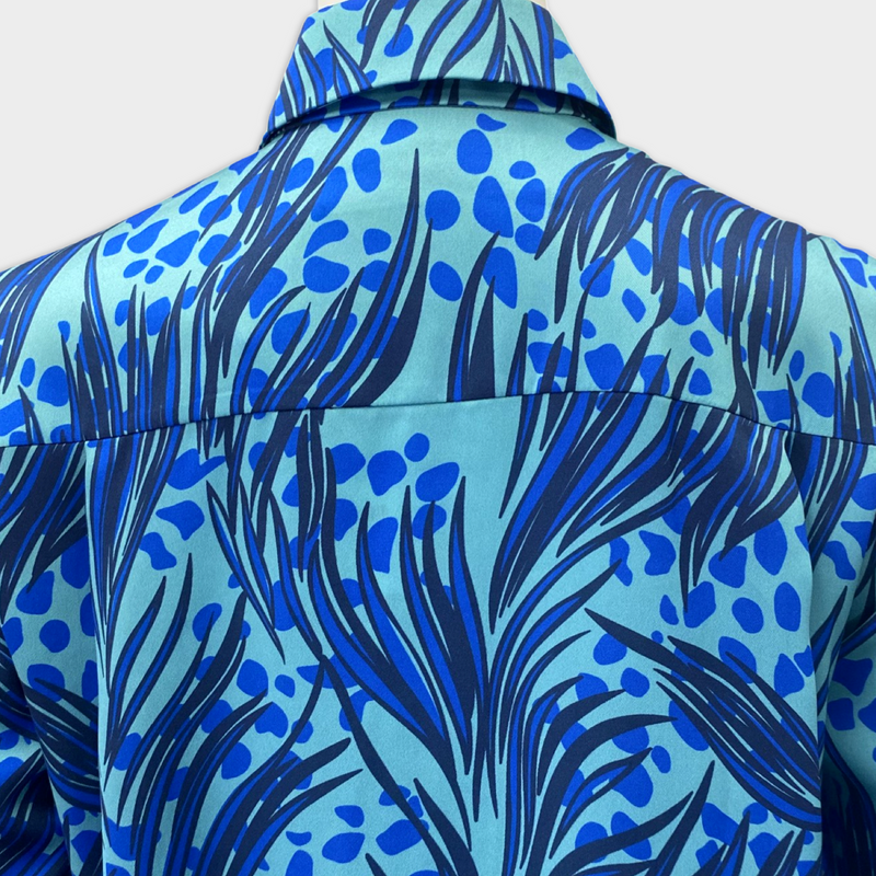 Victoria By Victoria Beckham Women's Blue Silk Shirt