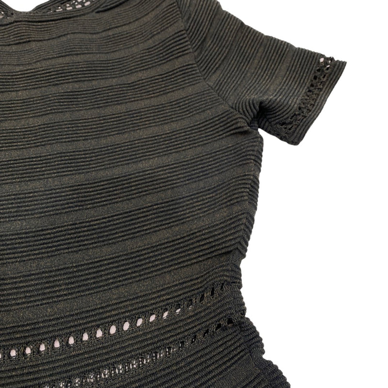 Sandro khaki knitted viscose dress | Size 2