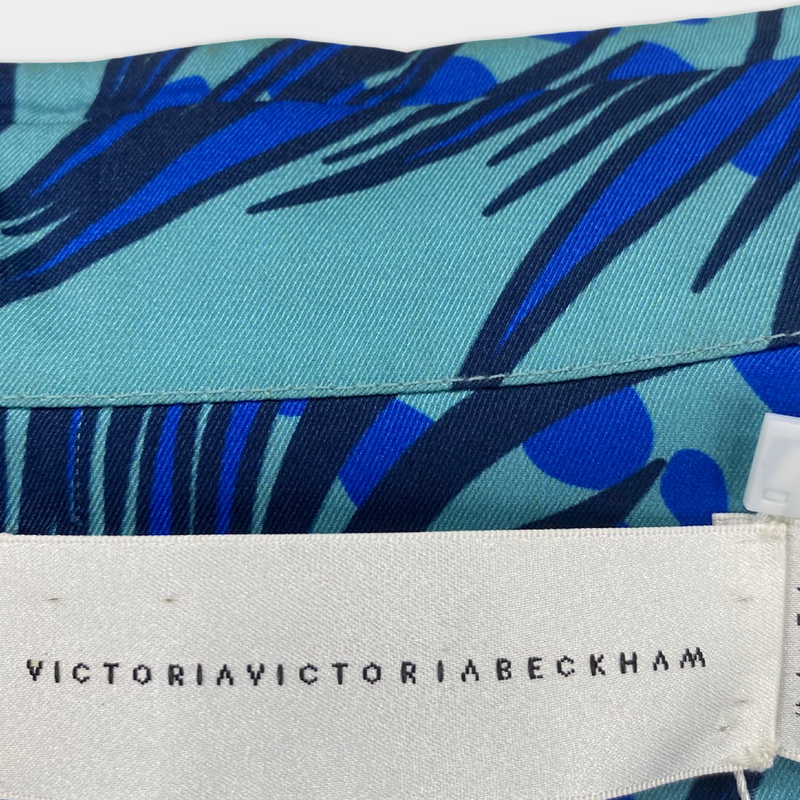 Victoria By Victoria Beckham Women's Blue Silk Shirt