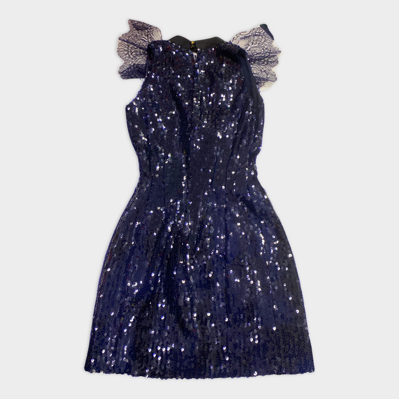 Chanel Navy Sequin Mini Dress