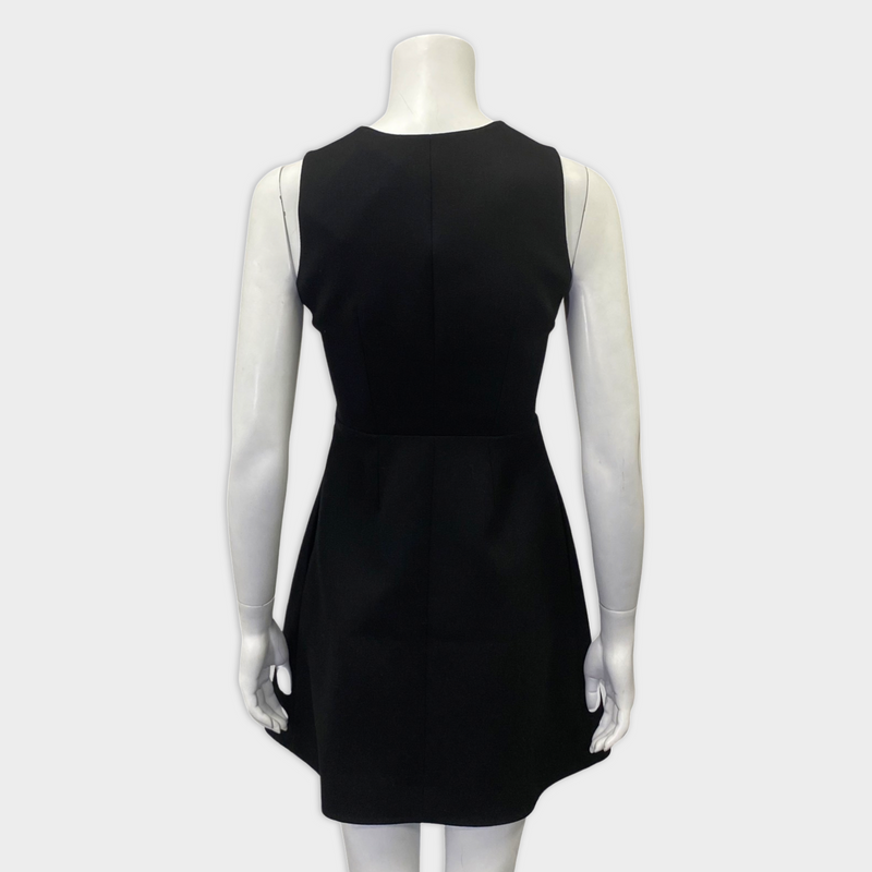 Saint Laurent Black Wool Pinafore Dress
