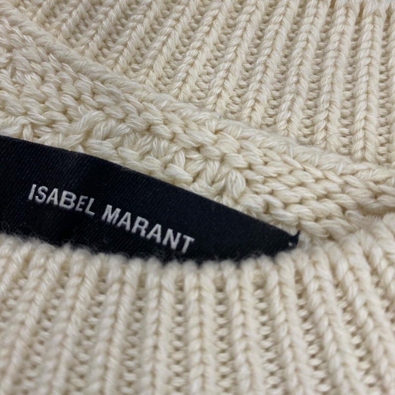 Isabel Marant Ecru Cropped Wool Jumper