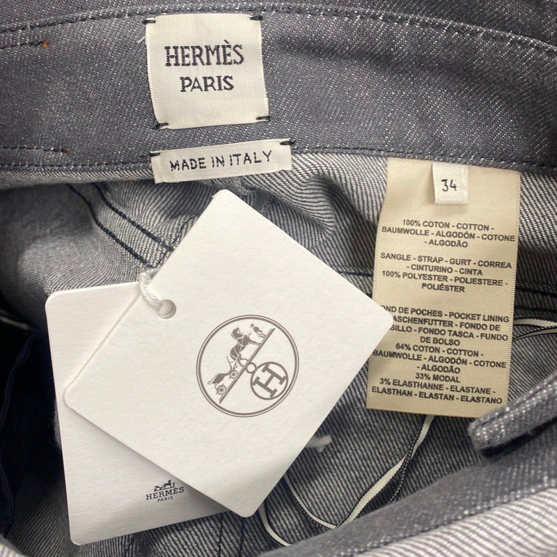HERMÈS grey denim jumpsuit