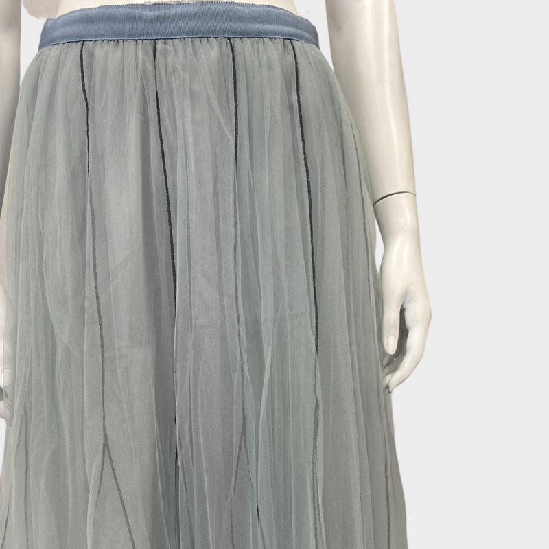 DOROTHEE SCHUMACHER baby blue mesh skirt
