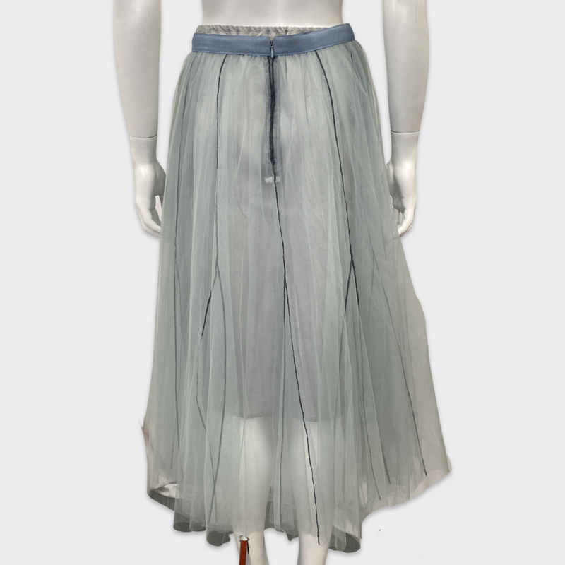 DOROTHEE SCHUMACHER baby blue mesh skirt