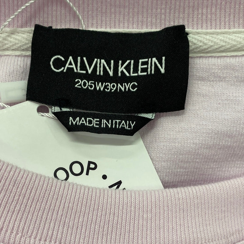 CALVIN KLEIN 205W39NYC pink and green cotton sweatshirt