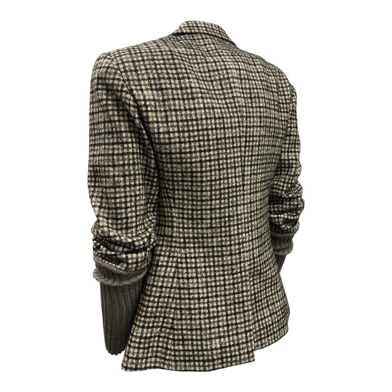 CHLOÉ brown and grey checked woolen jacket