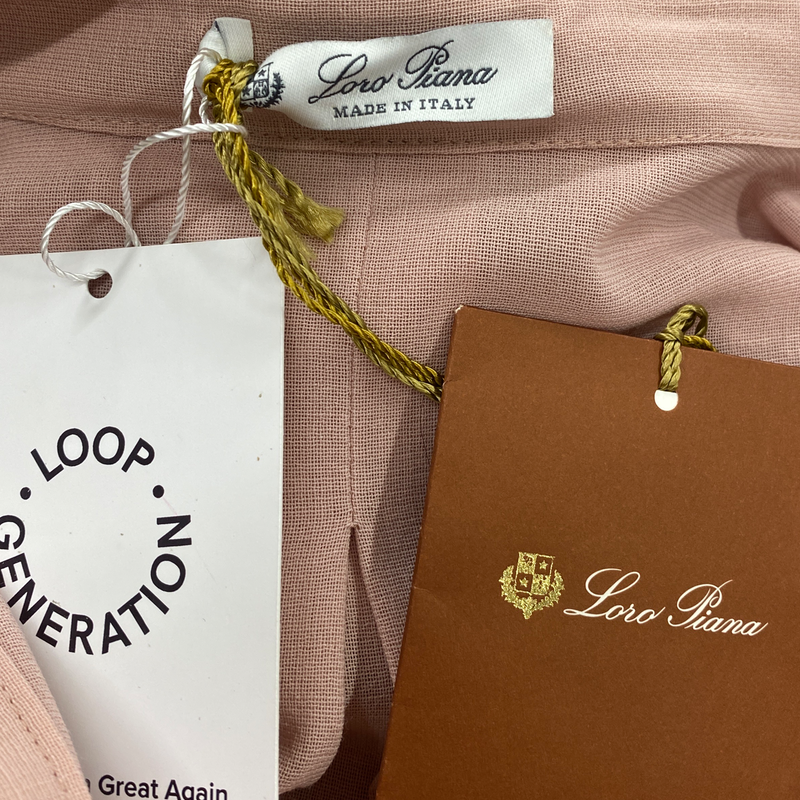 LORO PIANA nude pleated wool dress