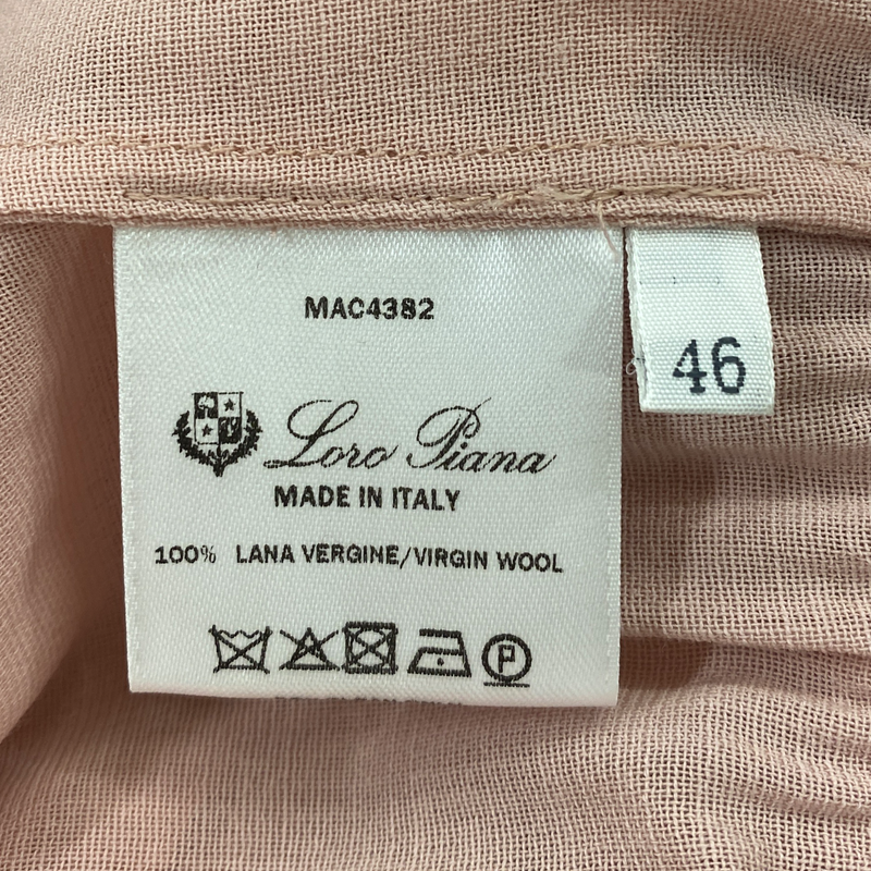 LORO PIANA nude pleated wool dress