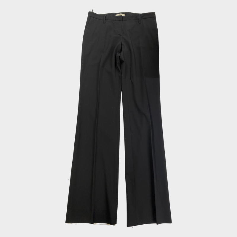 pre-loved PRADA black wool trousers | Size IT44