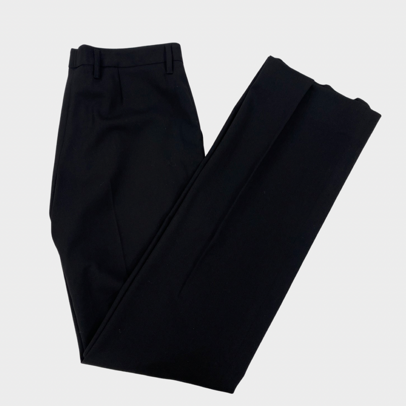 PRADA black wool trousers
