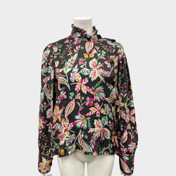 pre-owned ISABEL MARANT ÉTOILE multicolour floral print blouse with side buttons | Size FR38