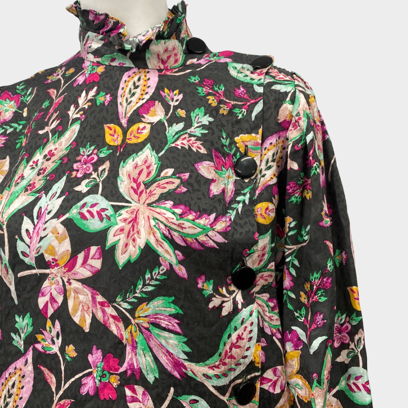 pre-loved ISABEL MARANT ÉTOILE multicolour floral print blouse with side buttons | Size FR38