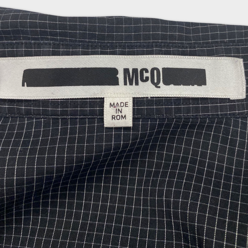 Alexander McQueen MCQ Men's Black And White Checked Shirt