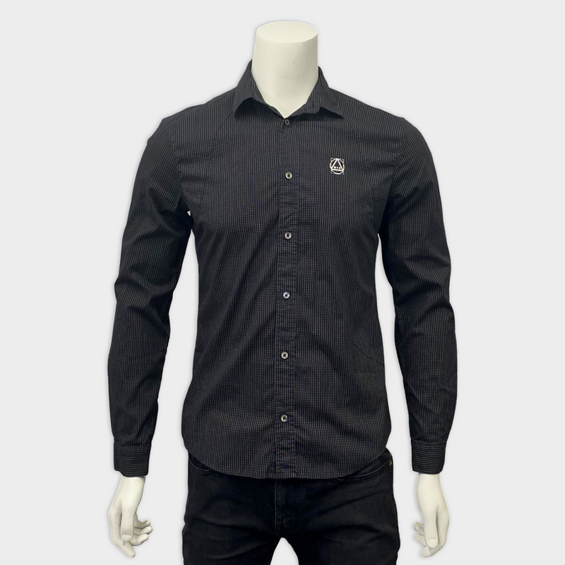 Second-hand ALEXANDER MCQUEEN MCQ black and white checked cotton shirt 