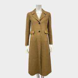 pre-owned VALENTINO camel wool coat | Size IT38