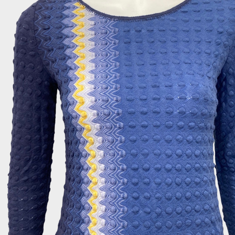 MISSONI blue and yellow knit jumper