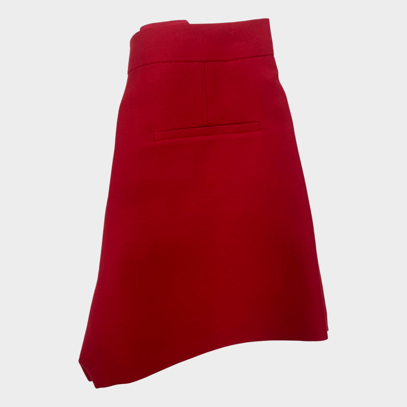 VALENTINO red wool and viscose shorts
