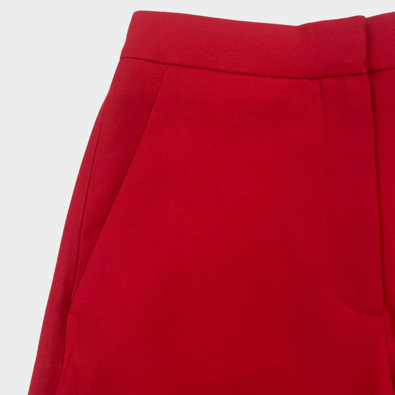 second-hand VALENTINO red wool and viscose shorts