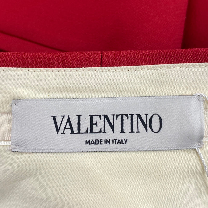 VALENTINO red wool and viscose shorts