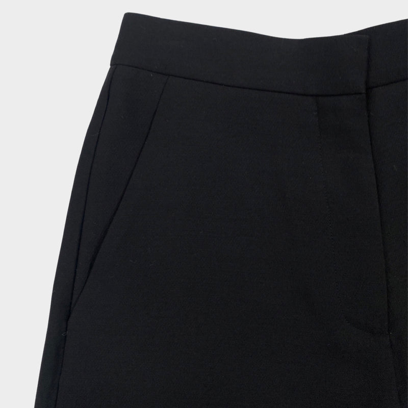 VALENTINO black wool and viscose shorts