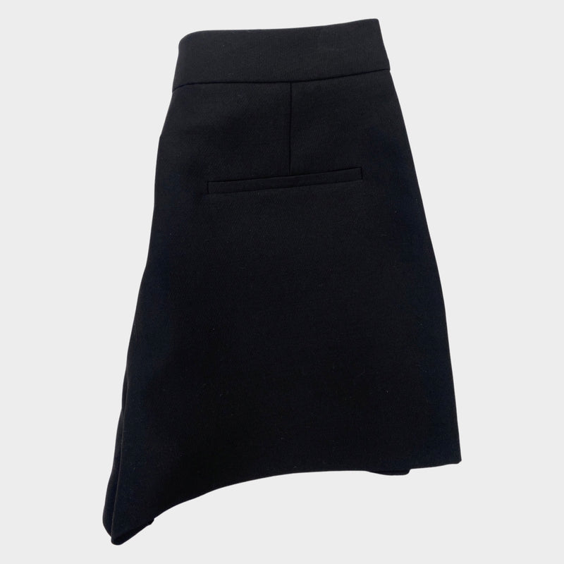 VALENTINO black wool and viscose shorts