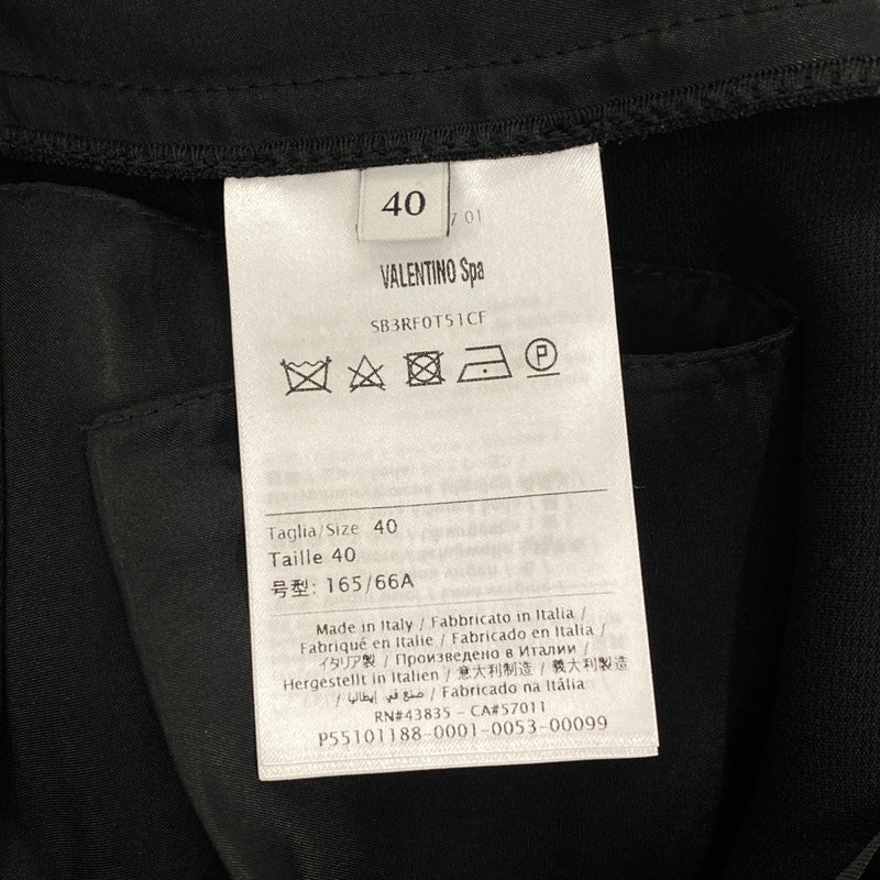 VALENTINO black wool and viscose shorts