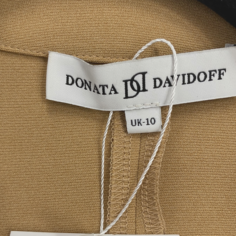 Donata Davidoff Women's Camel Colour Sleeveless Jumpsuit