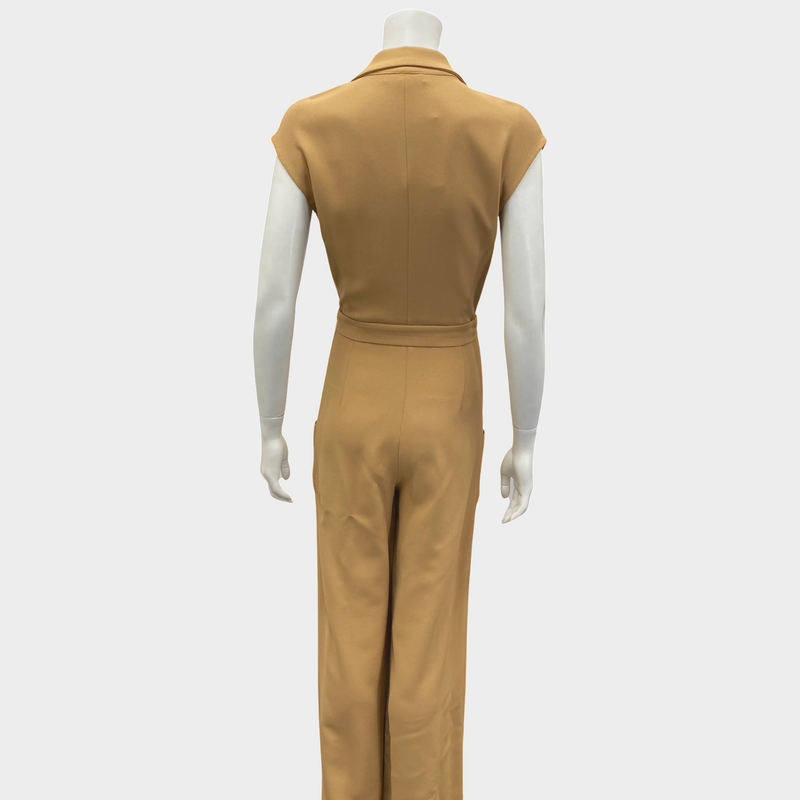 Donata Davidoff Women's Camel Colour Sleeveless Jumpsuit
